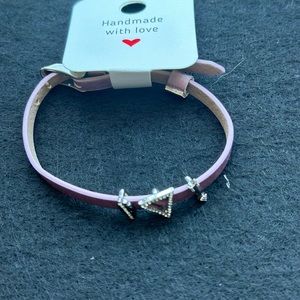 Pink Leather Bracelet